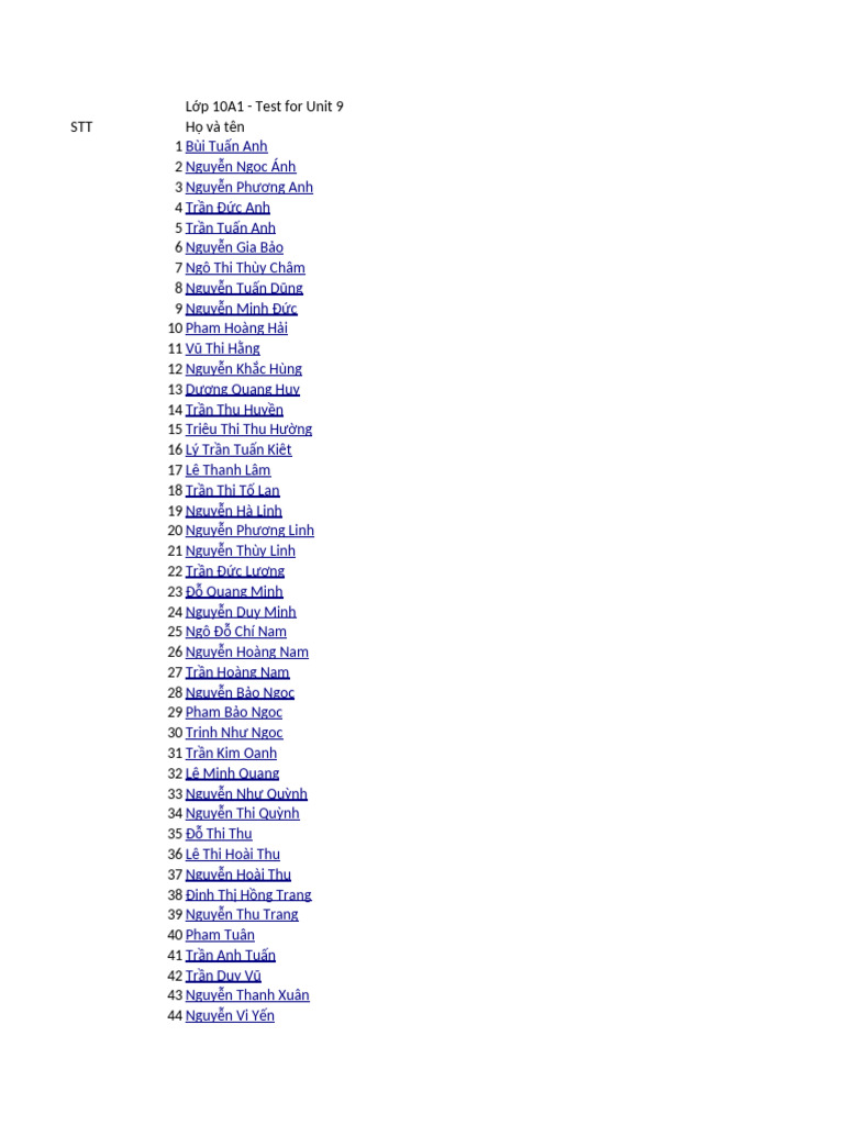 10A1 Test For Unit 9 | PDF