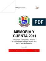 Memoria y Cuentas Ministerio Indigenas
