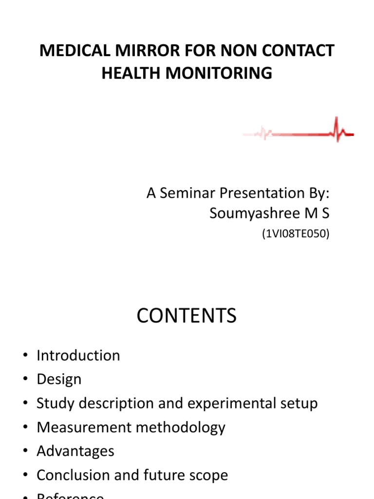 Medical Mirror For Non Contact Health Monitoring 1 PDF Computer