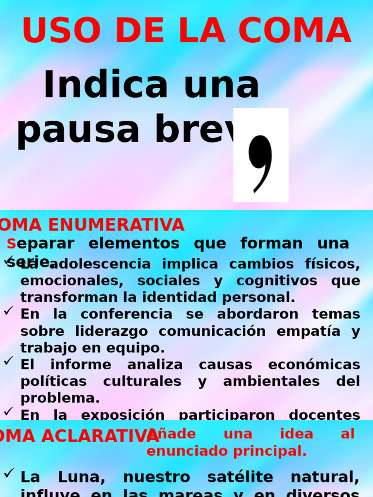 Uso de la Coma y el Punto y Coma | PDF