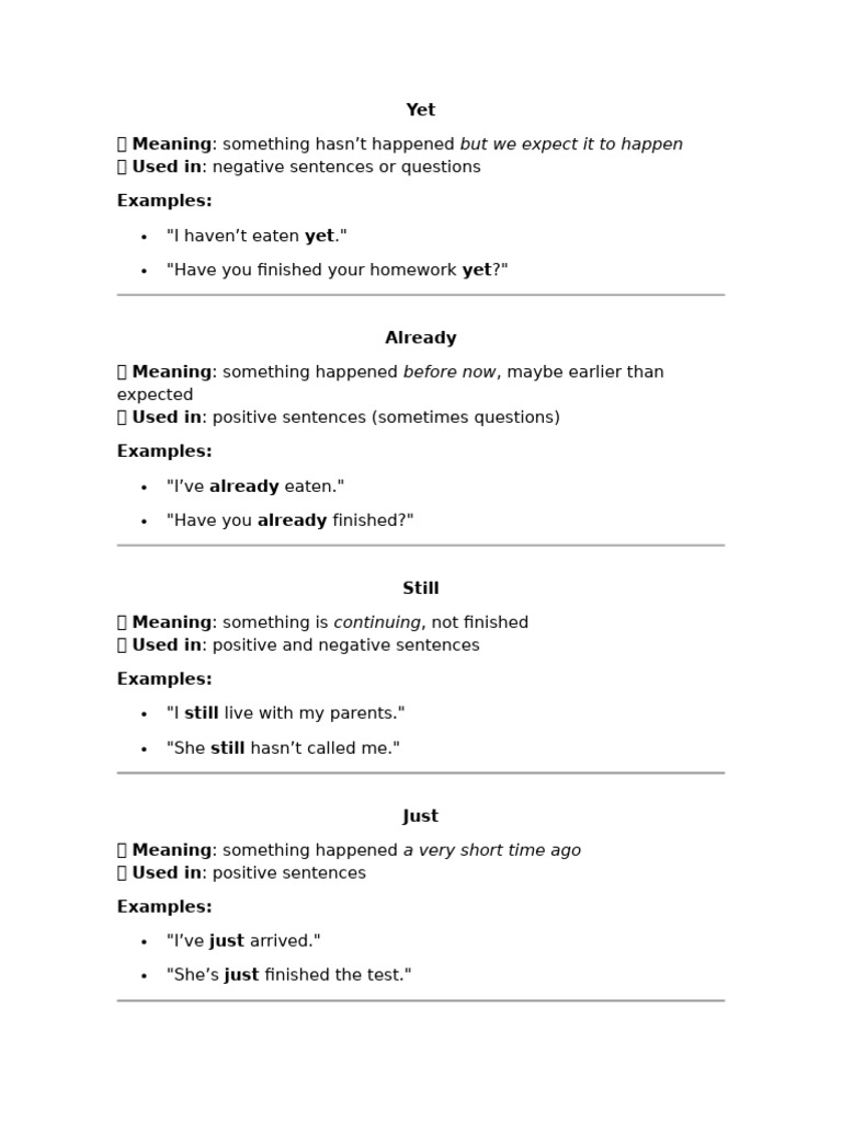 Time Expressions | PDF