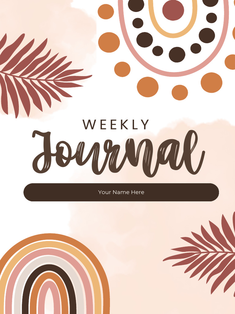 Beige Illustrative Floral Daily Study Planner | PDF