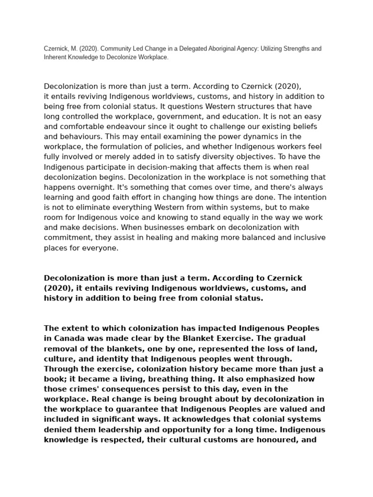 Reflection | PDF | Decolonization | Knowledge