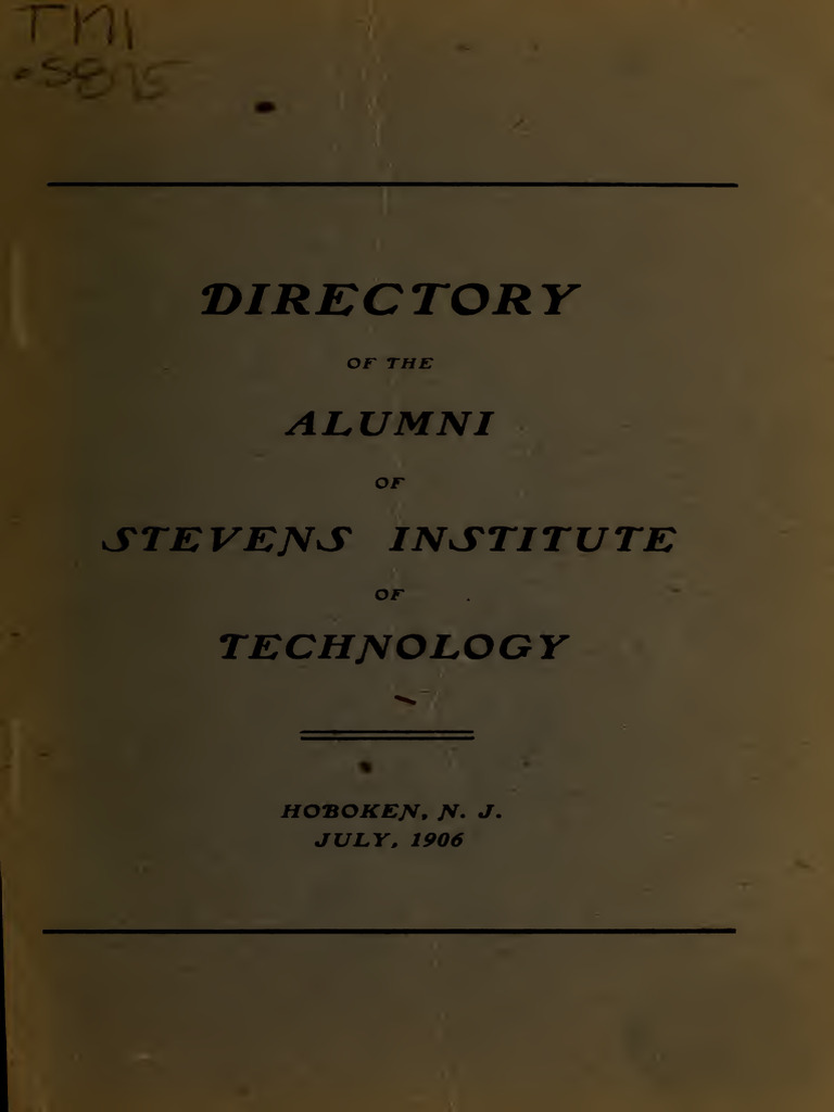 1906 Alumni Directory: Stevens Institute | PDF