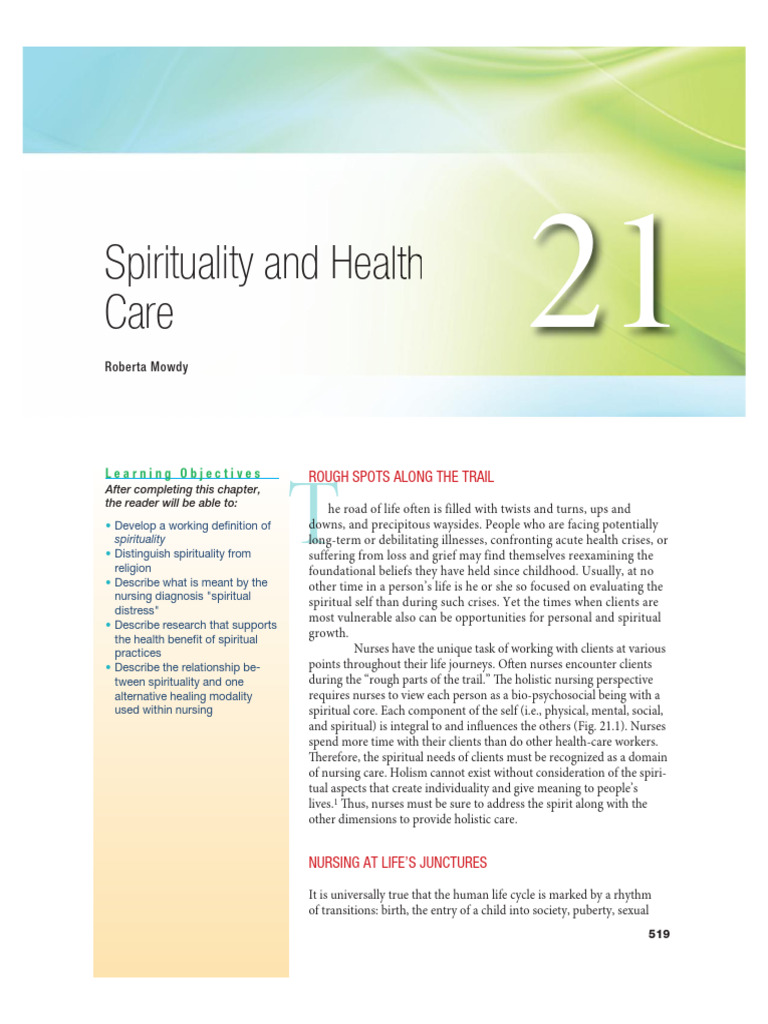 Holistic Nursing and Spiritual Care | PDF | Divinity | Spirituality