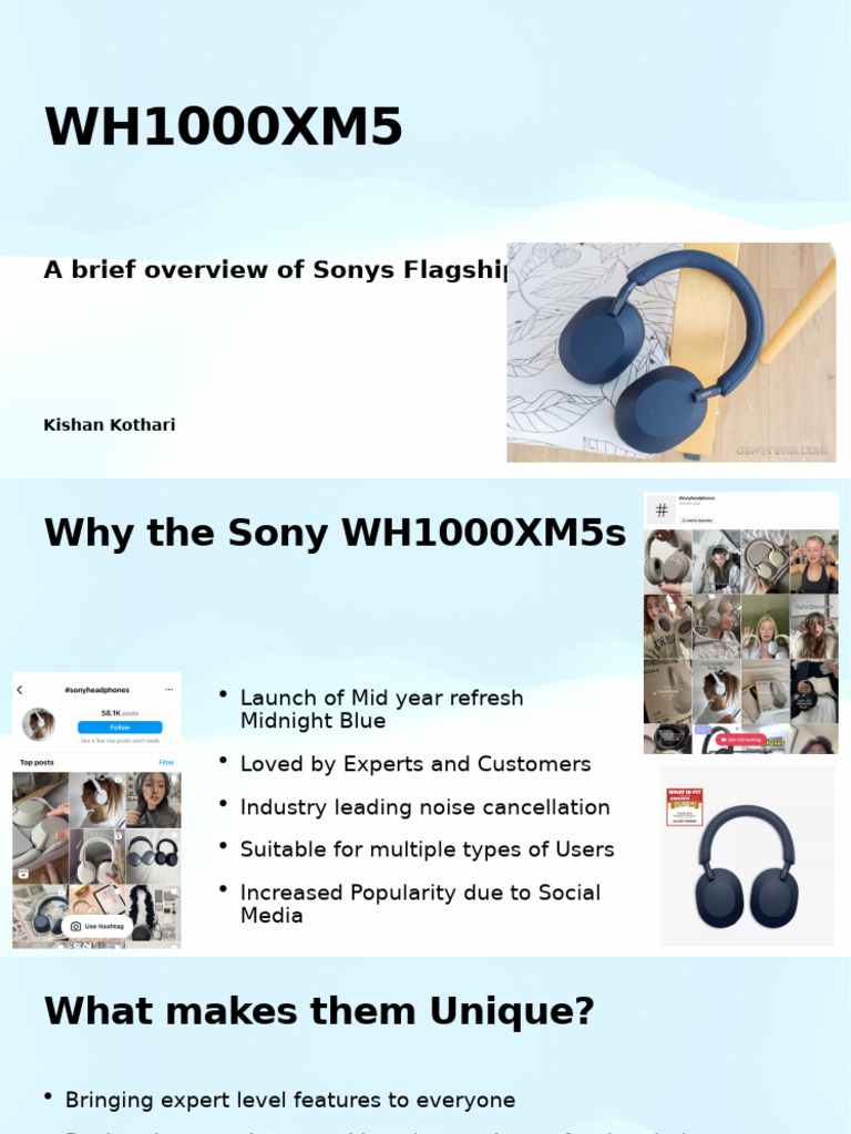 WH1000XM5: A Brief Overview of Sonys Flagship Model | PDF