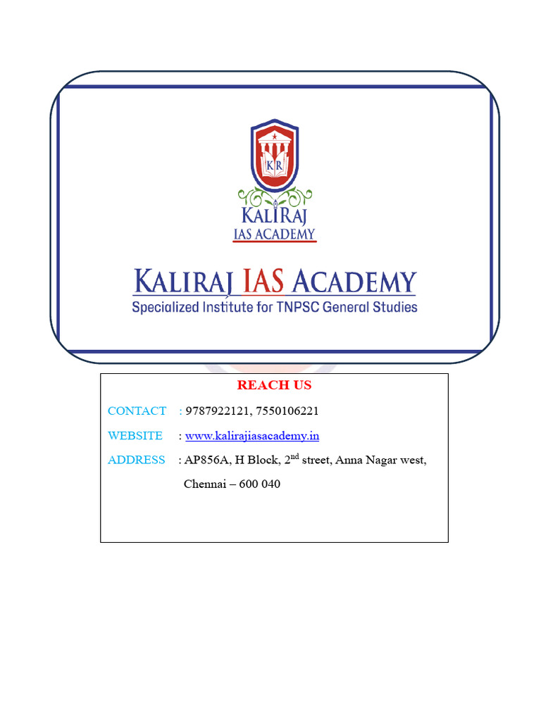 UPSC Prep Insights from Kaliraj IAS | PDF