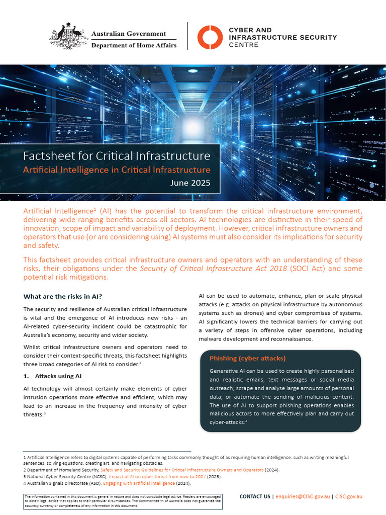 AI Risks in Critical Infrastructure | PDF | Computer Security | Security
