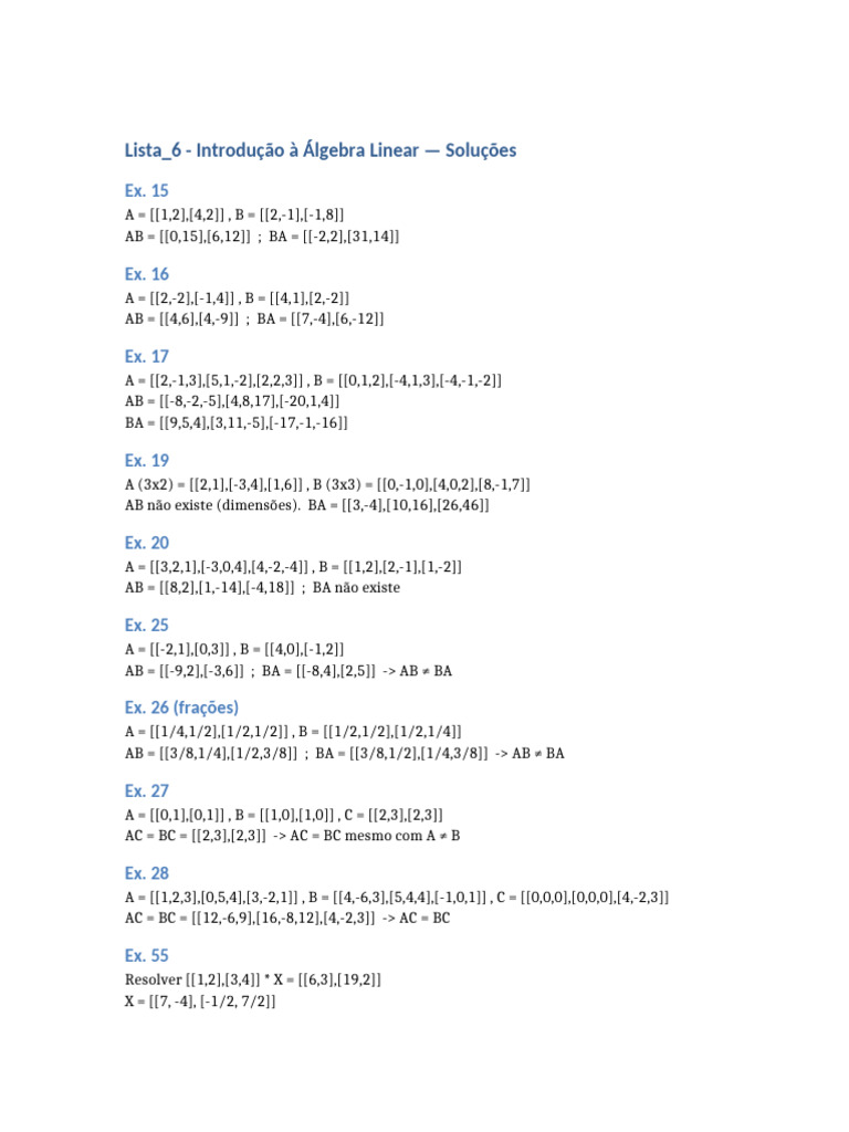 Lista 6 Solucoes | PDF