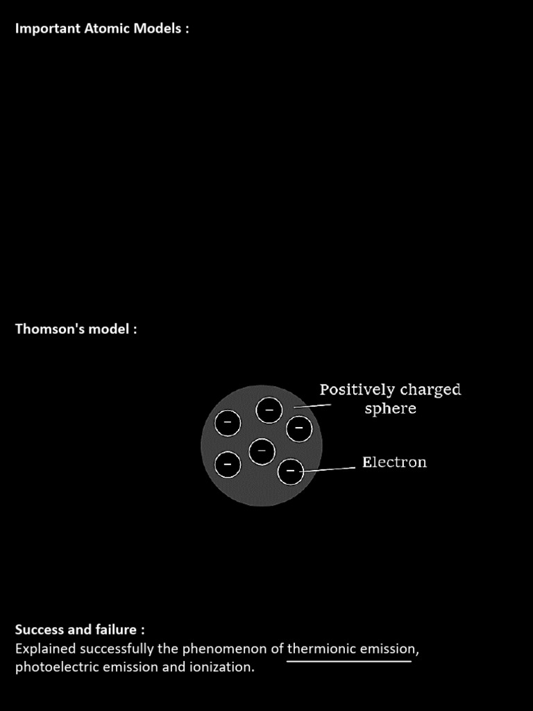Key Atomic Models: Thomson, Rutherford, Bohr | PDF | Electron | Atoms