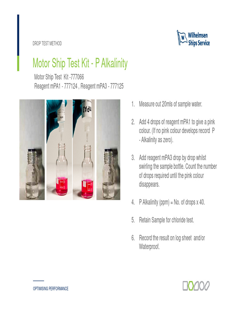 Water Test Kit Drop Test Methods | PDF | Chemical Substances