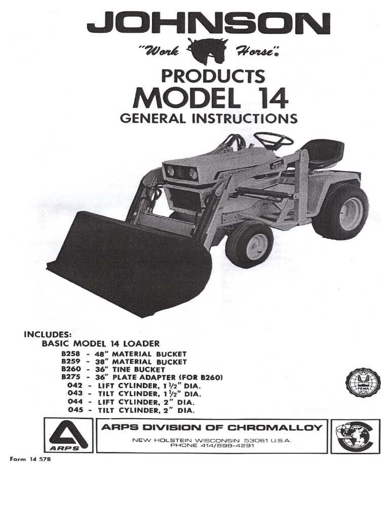 Johnson Loader Model 14 Owners Manual | PDF