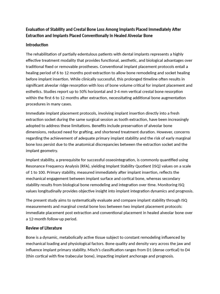 Evaluation of Stability and PAP2 | PDF | Dental Implant | Dentistry