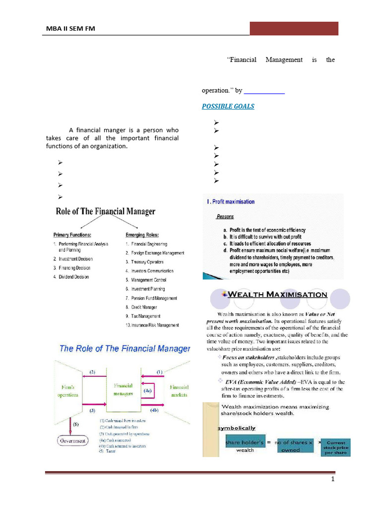 Financial Management Concepts Explained | PDF | Capital Budgeting | Lease