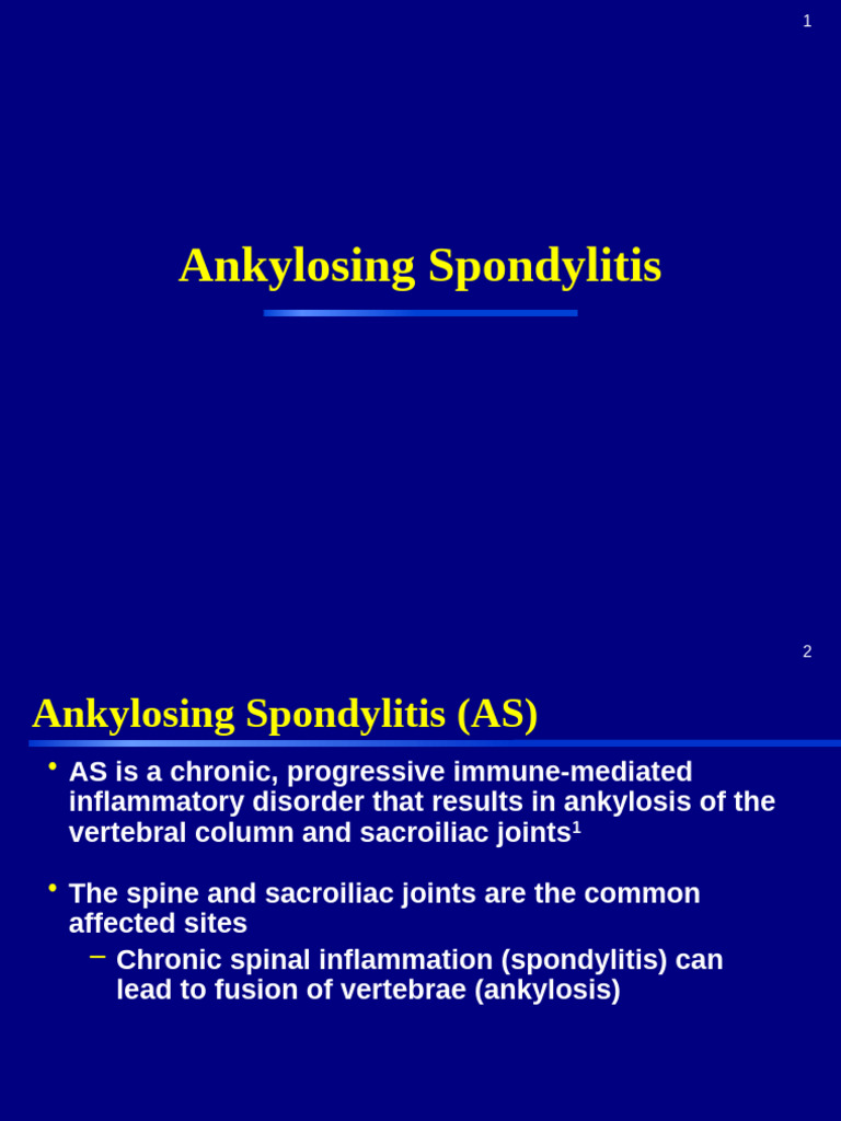 Ankylosing Spondylitis 2 | PDF | Back Pain | Human Diseases And Disorders