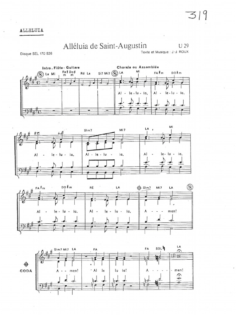 Roux - Alléluia de Saint-Augustin | PDF
