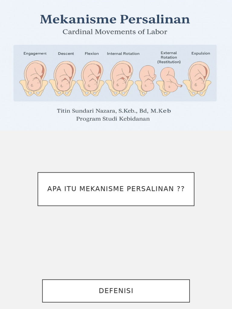 Mekanisme Persalinan: Proses dan Tahapan | PDF