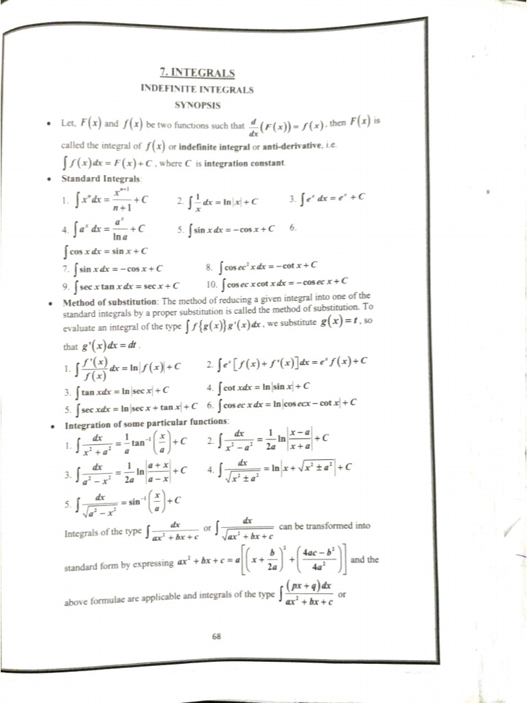 Integrals | PDF
