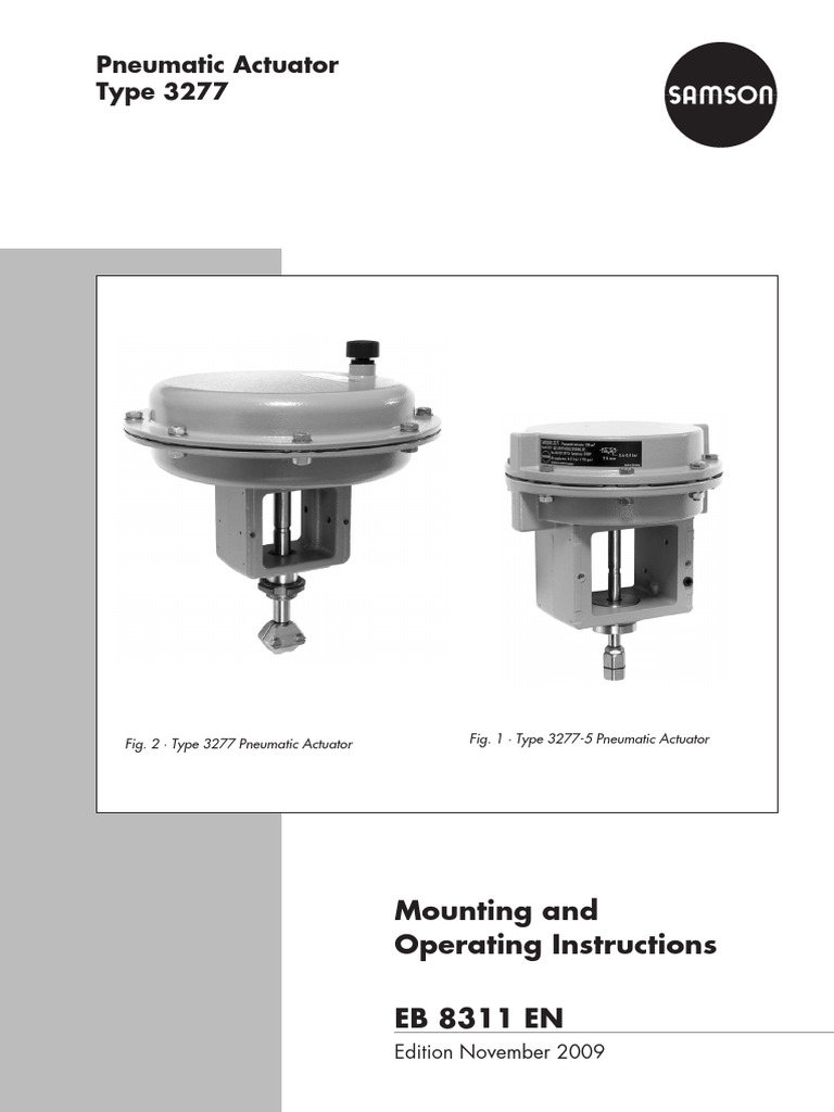 Samson 3277 Actuator Manual | PDF | Valve | Nut (Hardware)
