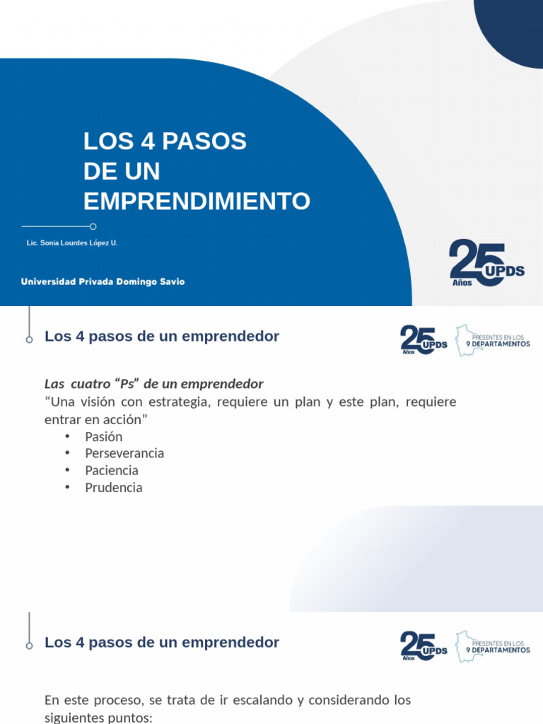 8 Cuatro Pasos de Un Emprendimiento | PDF | Iniciativa empresarial ...