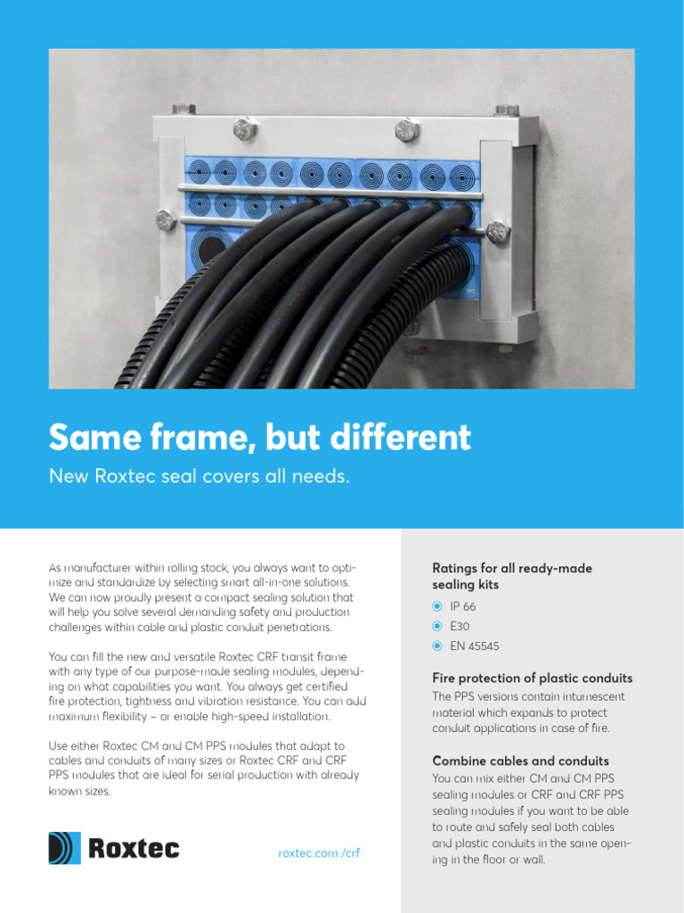 Versatile Roxtec CRF Sealing Solutions | PDF | Electrical Engineering ...