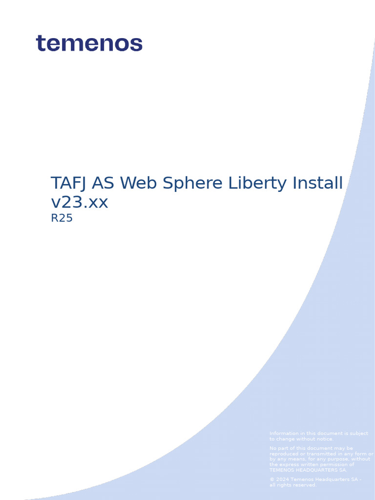 TAFJ WebSphere Liberty Install Guide | PDF | Computing | Software