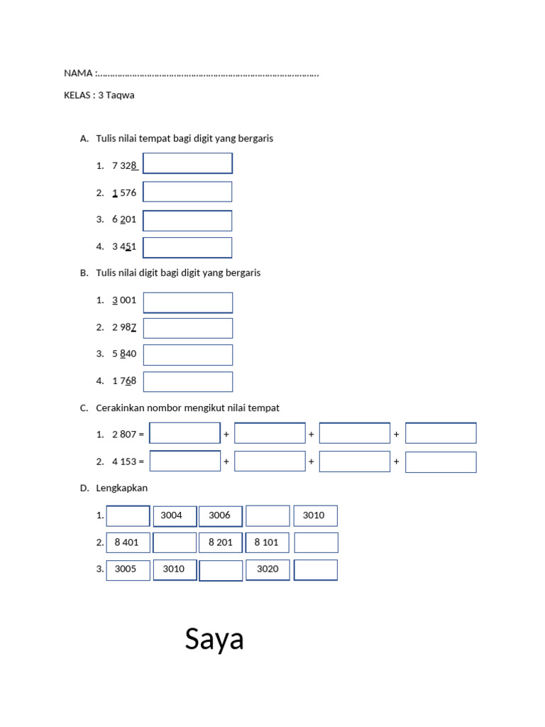 Latihan 1 T3 Matematik | PDF