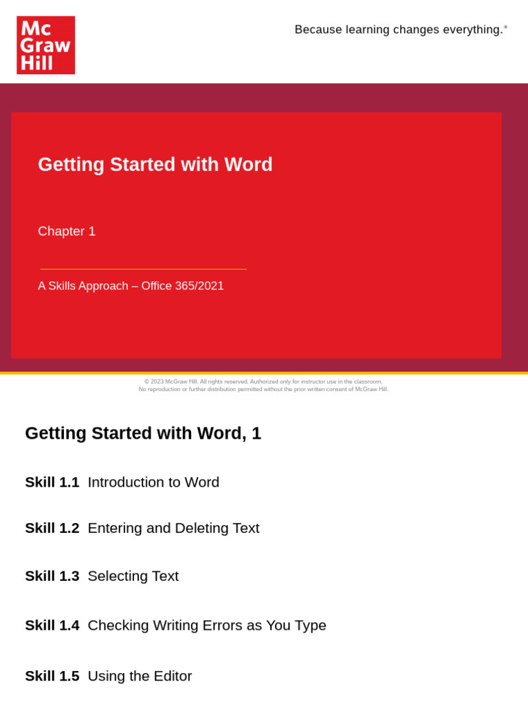 Word Basics: Skills for Office 365/2021 | PDF | Text | Software