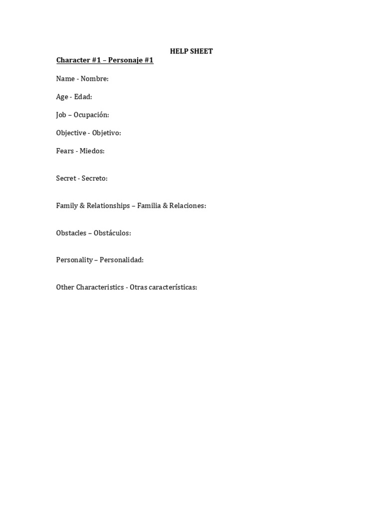 2025 Help Sheet Ith | PDF