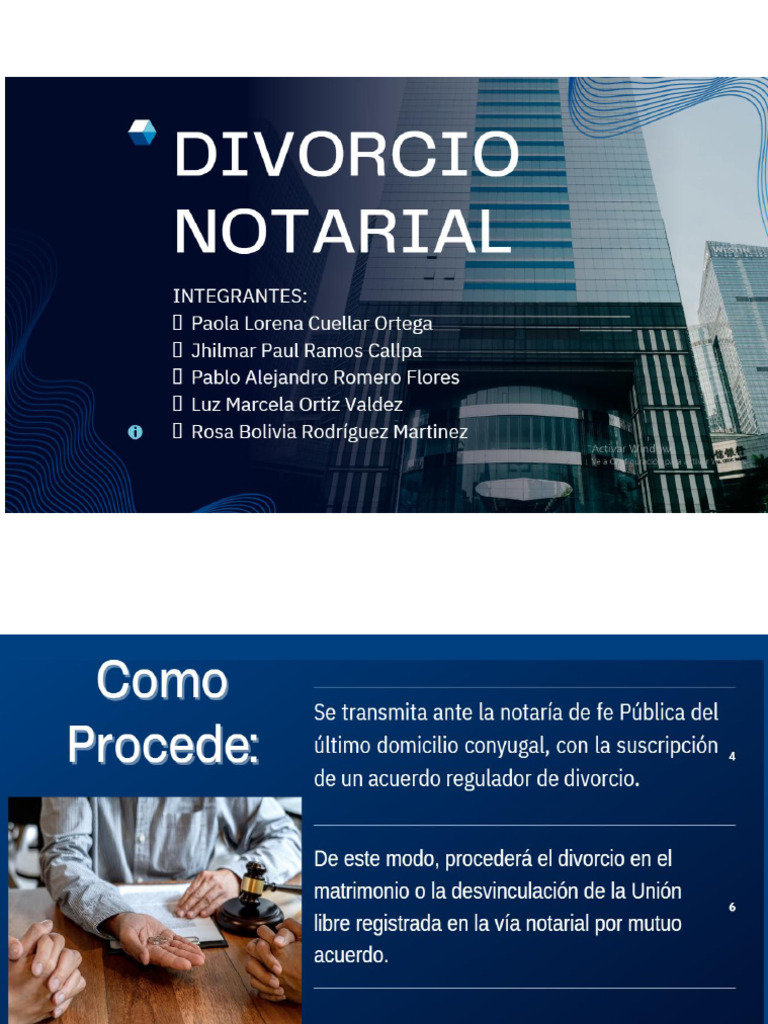 El Divorcio Notarial | PDF