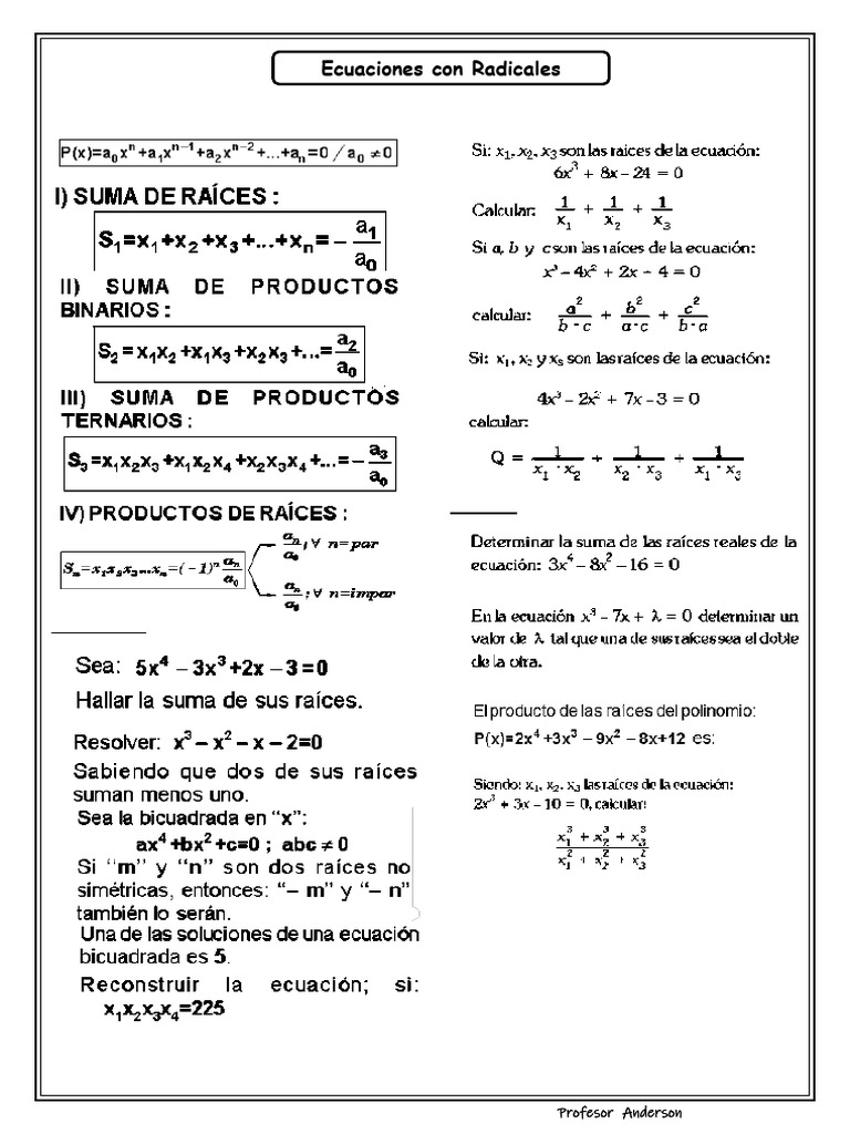 Álgebra - Tema 10 | PDF