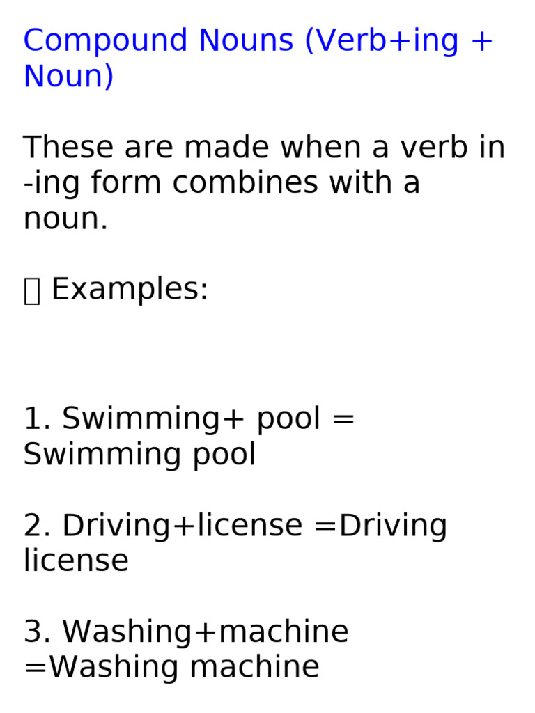 Understanding Compound Nouns in English | PDF