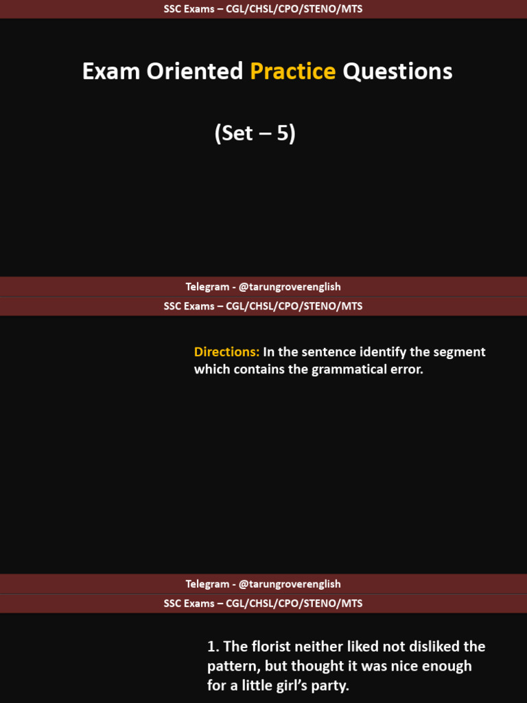 SSC Exam Practice Questions Set 5 | PDF | Erosion | Silt