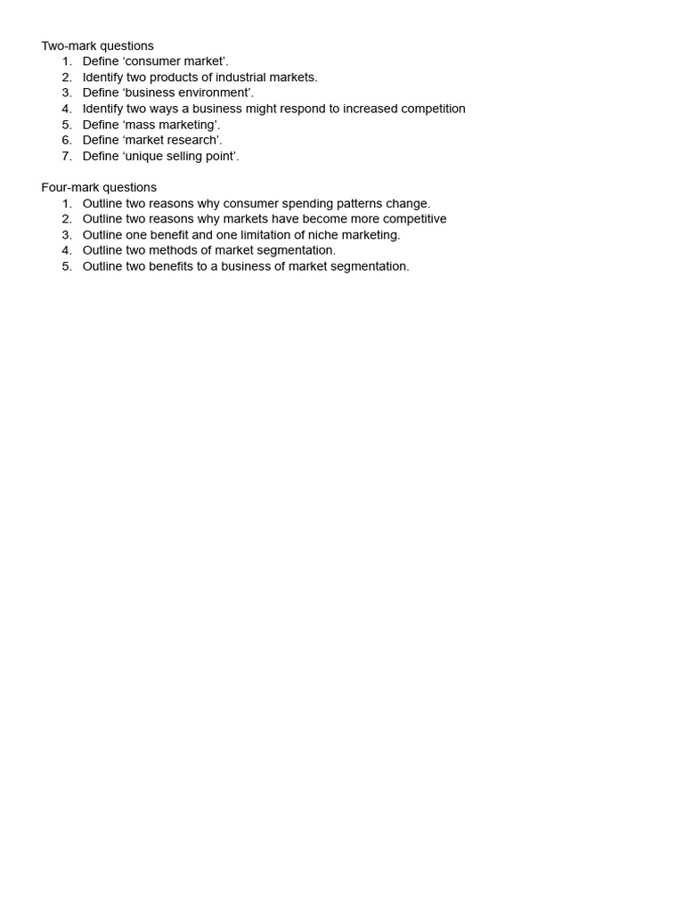 3.1 Review Questions (2&4 Mark Questions) | PDF