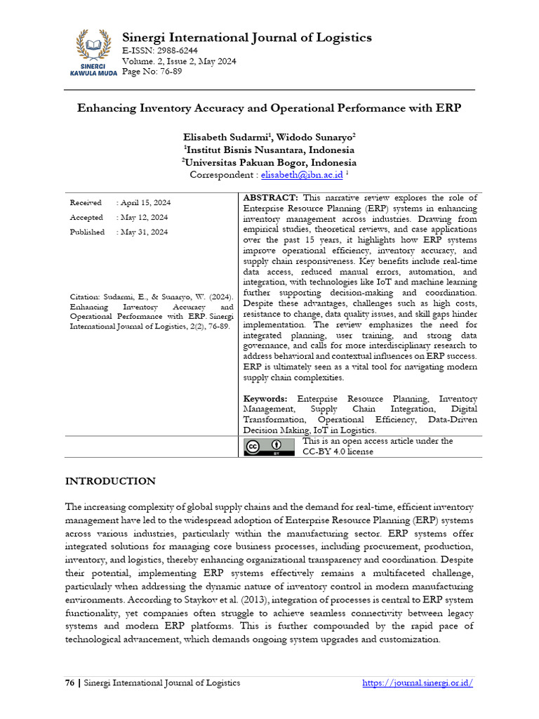 ERP's Impact on Inventory Accuracy | PDF | Enterprise Resource Planning ...