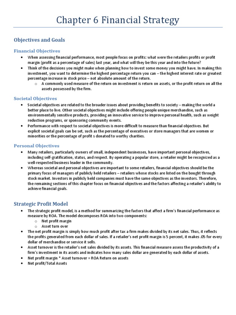 Financial Strategy & Profit Model | PDF | Inventory | Revenue
