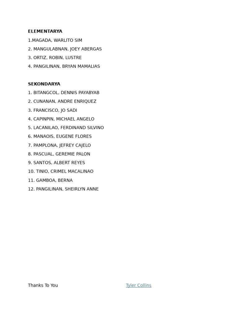 ALS Graduates Recognition List | PDF