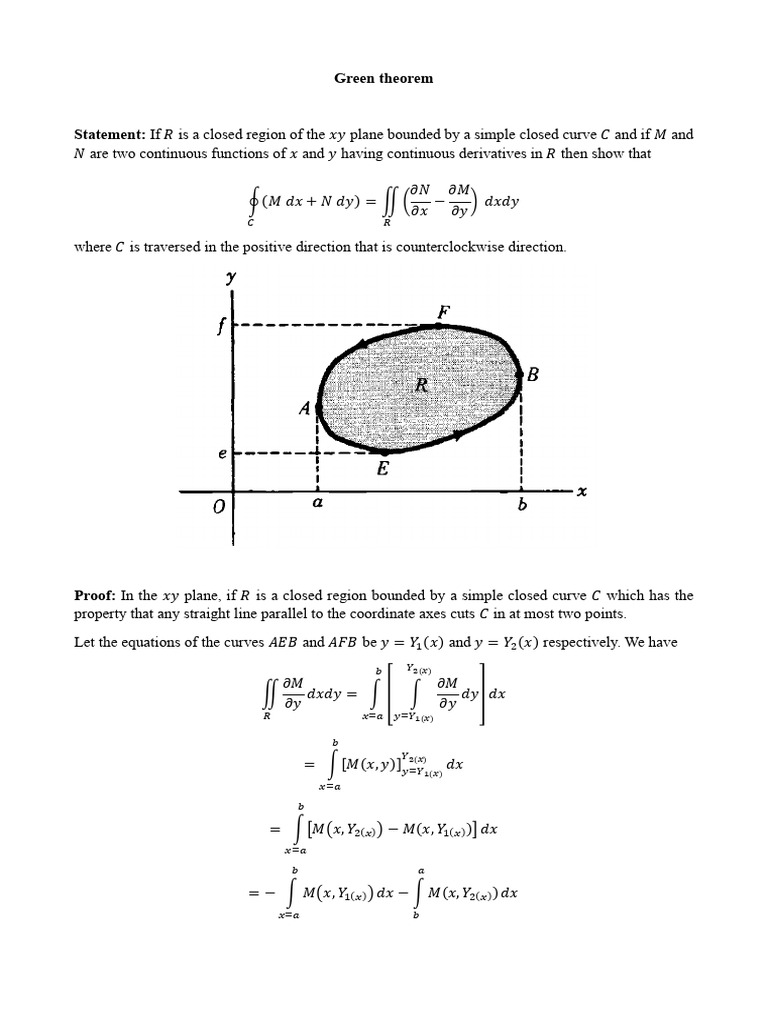 Understanding Green's Theorem Explained | PDF | Mathematical Physics ...