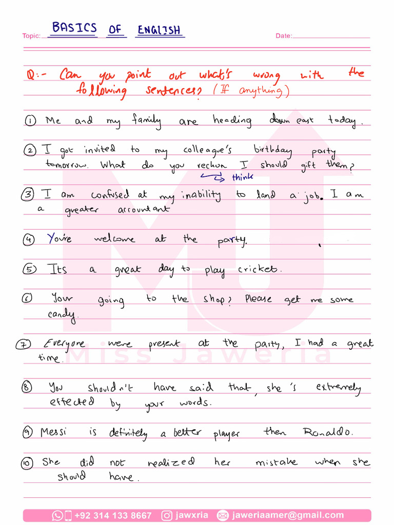 Common English Grammar Mistakes | PDF