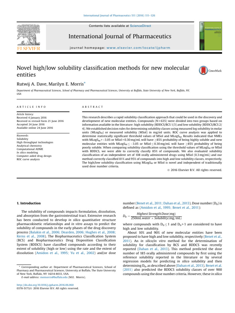 Novel Highlow Solubility Classification. | PDF | Receiver Operating ...