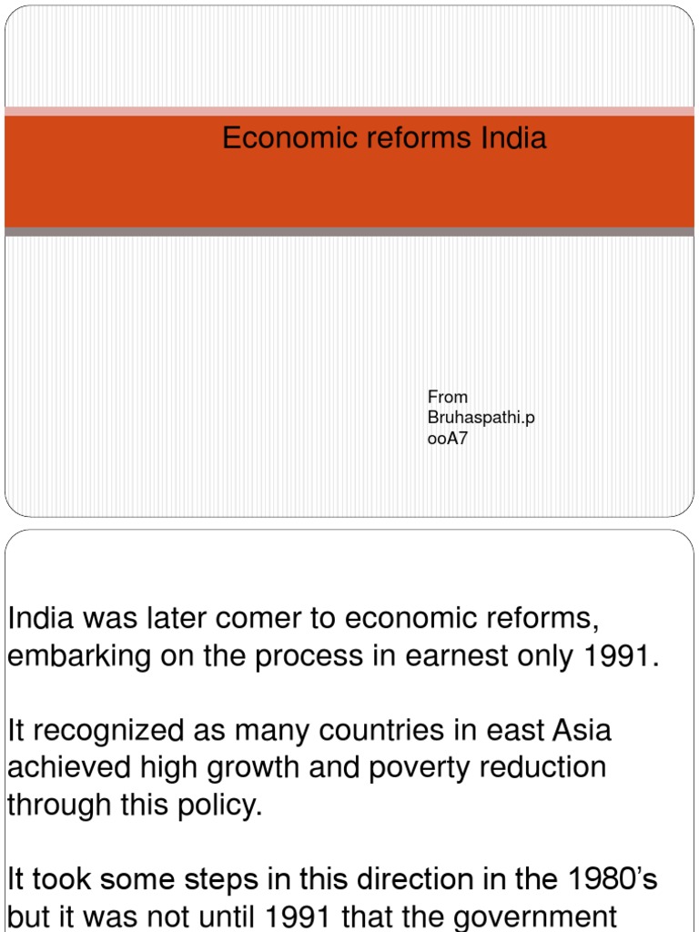 Economic Reforms in India Since 1991 | PDF