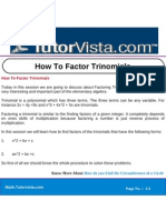 How To Factor Trinomials