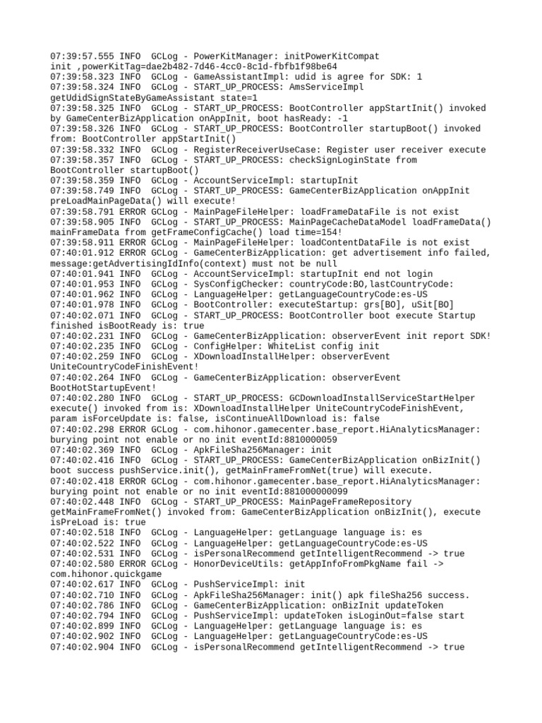 GameCenter Startup Log Analysis | PDF | Internet | Computer Engineering