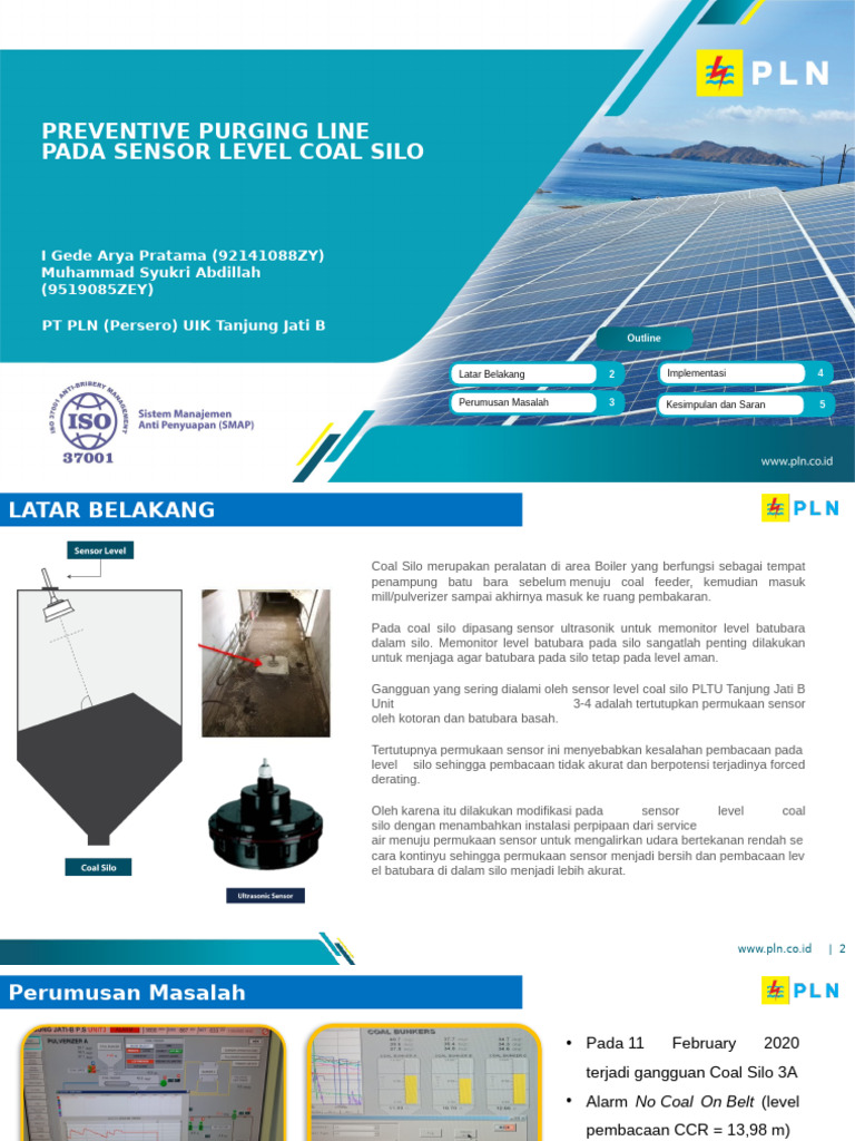 Presentasi Inovasi Purging Line PLN | PDF