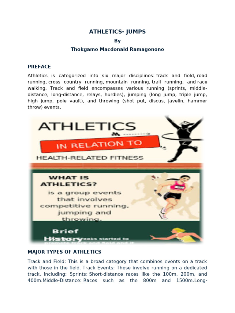 Athletics Jumps: Techniques & Rules | PDF | Track And Field | Sport Of ...