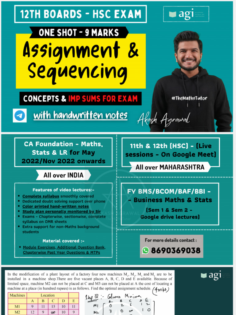 Assignment & Sequencing - One Shot | PDF