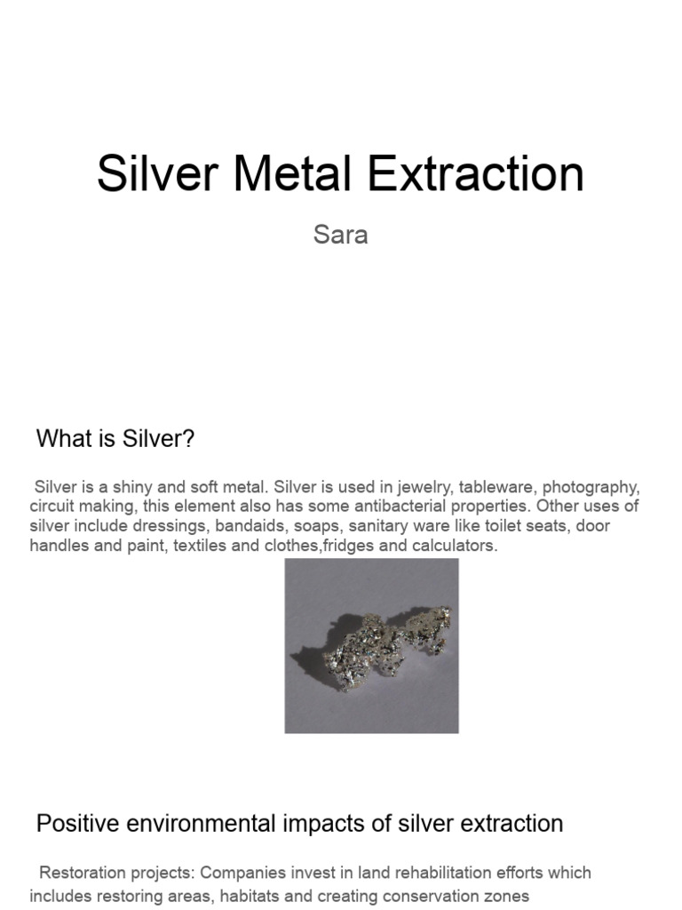 Environmental Impact of Silver Extraction | PDF