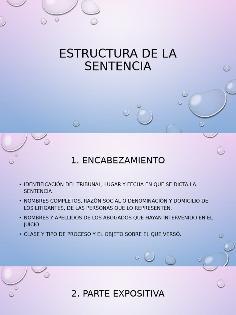 Estructura de La Sentencia | PDF | Sentencia (ley) | Res Judicata