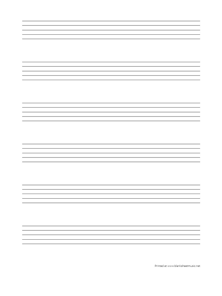 Free Printable Staff Paper at Blank Sheet Music | PDF