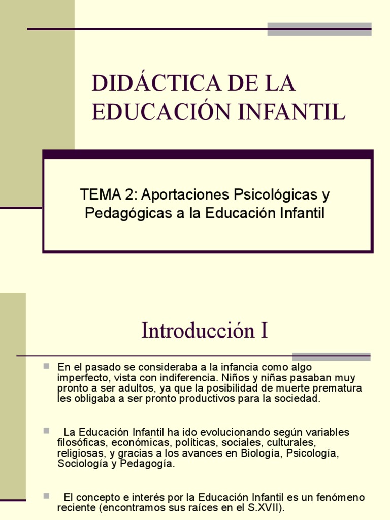 Didactica de La Educacion Infantil | PDF | Jardín de infancia | Aprendizaje